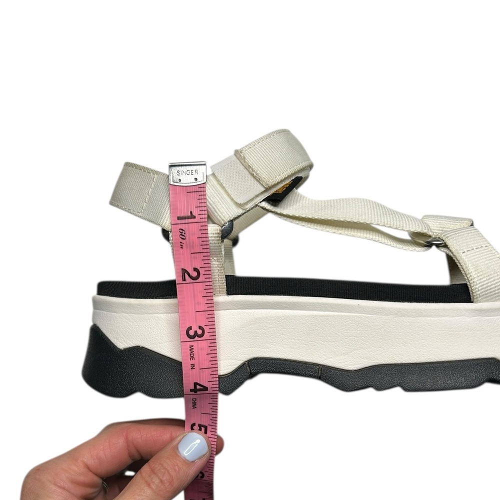Teva Jadito Universal Platform Sandals White Black Chunky Sport Sz 9 - Picture 15 of 16